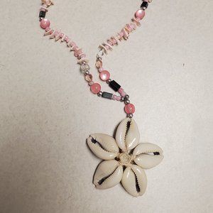 Pink Seashell Beaded Necklace